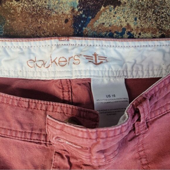 Dockers Women's Ladies Soft Khaki Straight Leg Pants Slacks Size 16 Cute - Picture 6 of 13